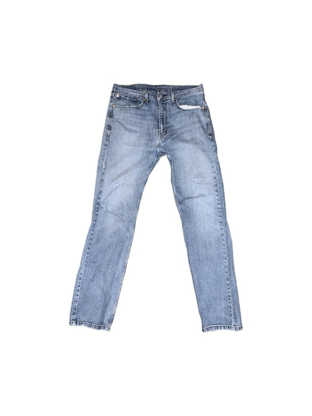 Levi's 505 Mens 34x32- Actual Inseam 30 Straight Fit Stonewash Blue Denim Jeans